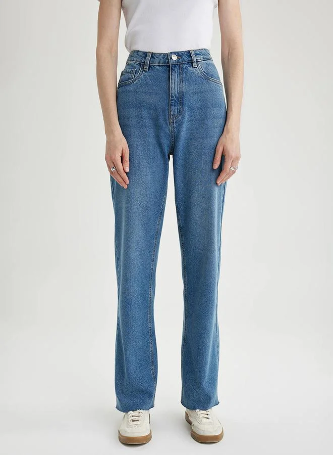 DeFacto High Rise Dark Wash Wide Leg Jeans by Styli