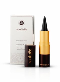 SOULTREE SoulTree Pure Black Kajal 100% Natural Matte Finish for Soothing Cleansing effect 3G  - Image 3