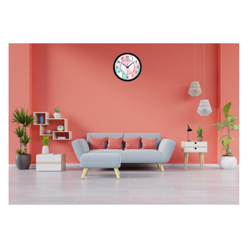 OREX Plastic Abstract Theme Wall Clock (27 Cm X 27 Cm X 3 Cm, Black) - Analog - Image 4