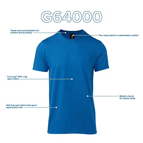 Gildan Adult Softstyle Cotton T-Shirt, Style G64000, Multipack, Military Green (2-Pack), Large - Image 2