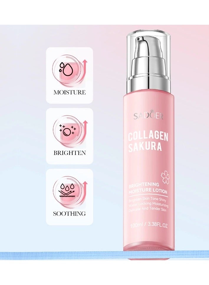 SADOER Sakura collagen Skin Barrier Repair Moisturize Lotion Anti Aging Cream Day Night Cream - Image 1