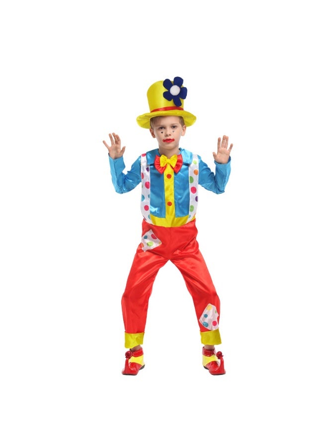 NIBEMINENT Halloween children dress up as clowns, masquerade balls, performance costumes, boys' and girls' clown clothes - Image 1