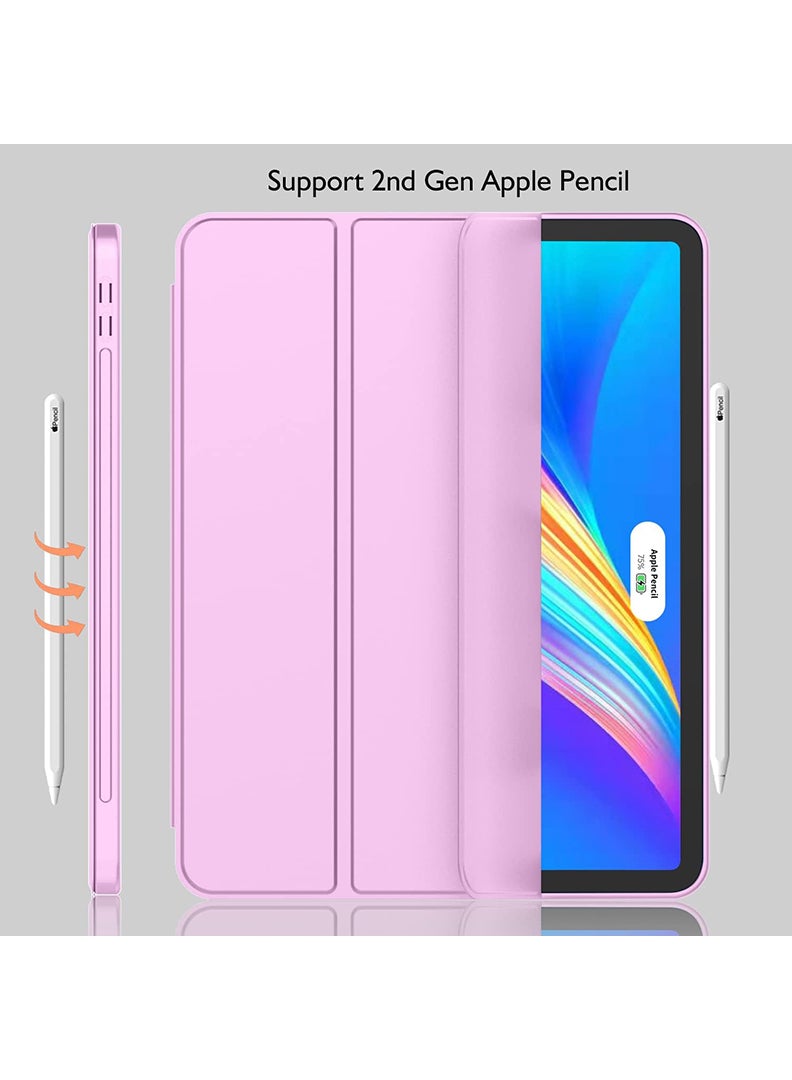Theodor iPad Pro 11 Inch Case 2022(4th Gen)/2021(3rd Gen)/2020(2nd Gen) with Pencil Holder, Smart iPad Case With Pencil Holder Slim Tablet Cover with Soft TPU Back, Auto Wake/Sleep Purple - Image 5