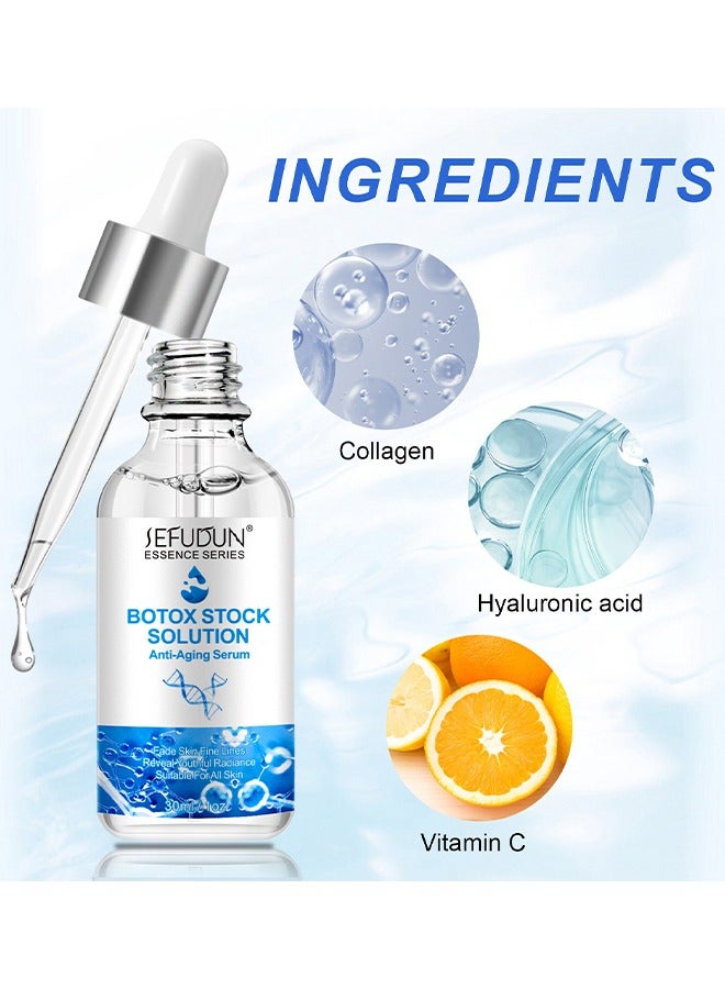 Sefudun Botox Stock Solution Anti Aging Serum For Lightens Fine Lines, Improves Folds, Anti-Wrinkles, Instant Face Tightening Botox, Reduce Fine Lines, Wrinkles, Supplementing Skin Collagen - Image 2