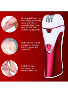 MoeHair 7 in 1 hair removal epilator electric , a powerful device for gentle and painless hair removal for women, For home use, easy to operate and quick, gentle on the skin. Model MO-9048 , Contain s 3 accessories.  - Image 2