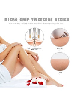 MoeHair 7 in 1 hair removal epilator electric , a powerful device for gentle and painless hair removal for women, For home use, easy to operate and quick, gentle on the skin. Model MO-9048 , Contain s 3 accessories.  - Image 4