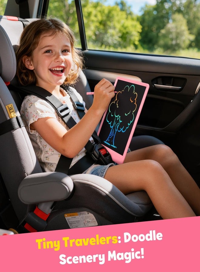 TEKFUN LCD Writing Tablet for Kids, 10-inch Coloring Drawing Pad, Mess Free Doodle Board, Airplane Travel Toys for Boys and Toddlers, Road Trip Essentials, Gifts for 3 4 5 6 7 8 Year Old Girls (Pink) - Image 4