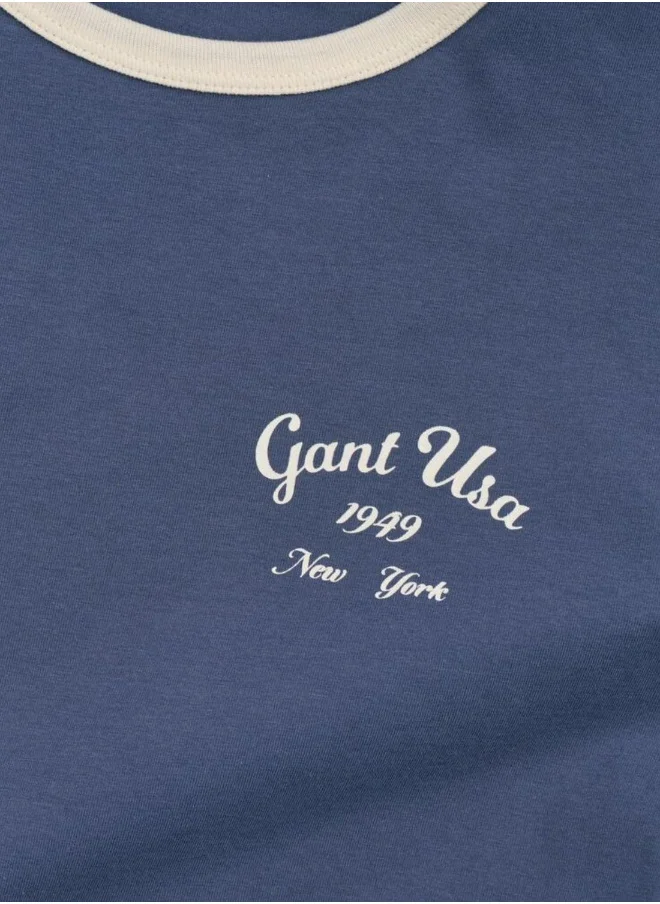 غانت Gant Teen Girls Script Graphic T-Shirt