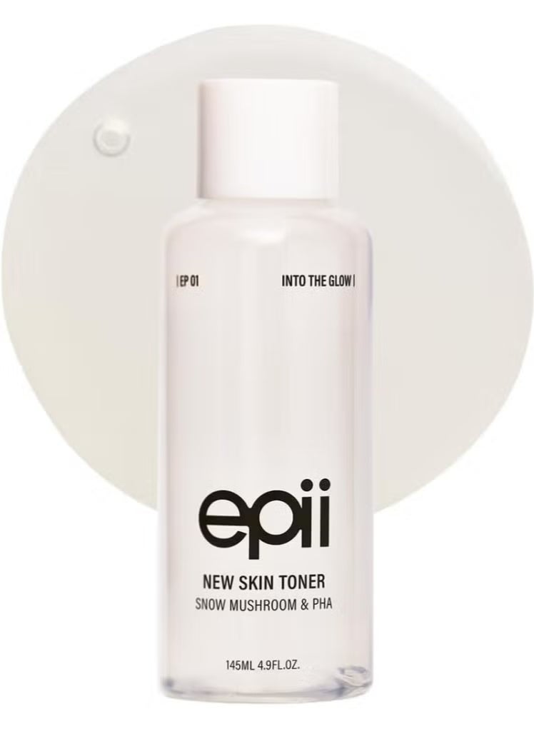 epii New Skin Toner | PHA 5% Exfoliation Toner for Instant Glow | Glass Skin | Hyaluronic Acid | Texture Refining | Korean Skincare | Panthenol | Fungal Acne Free | 145ml 4.9 oz. fl. - Image 1