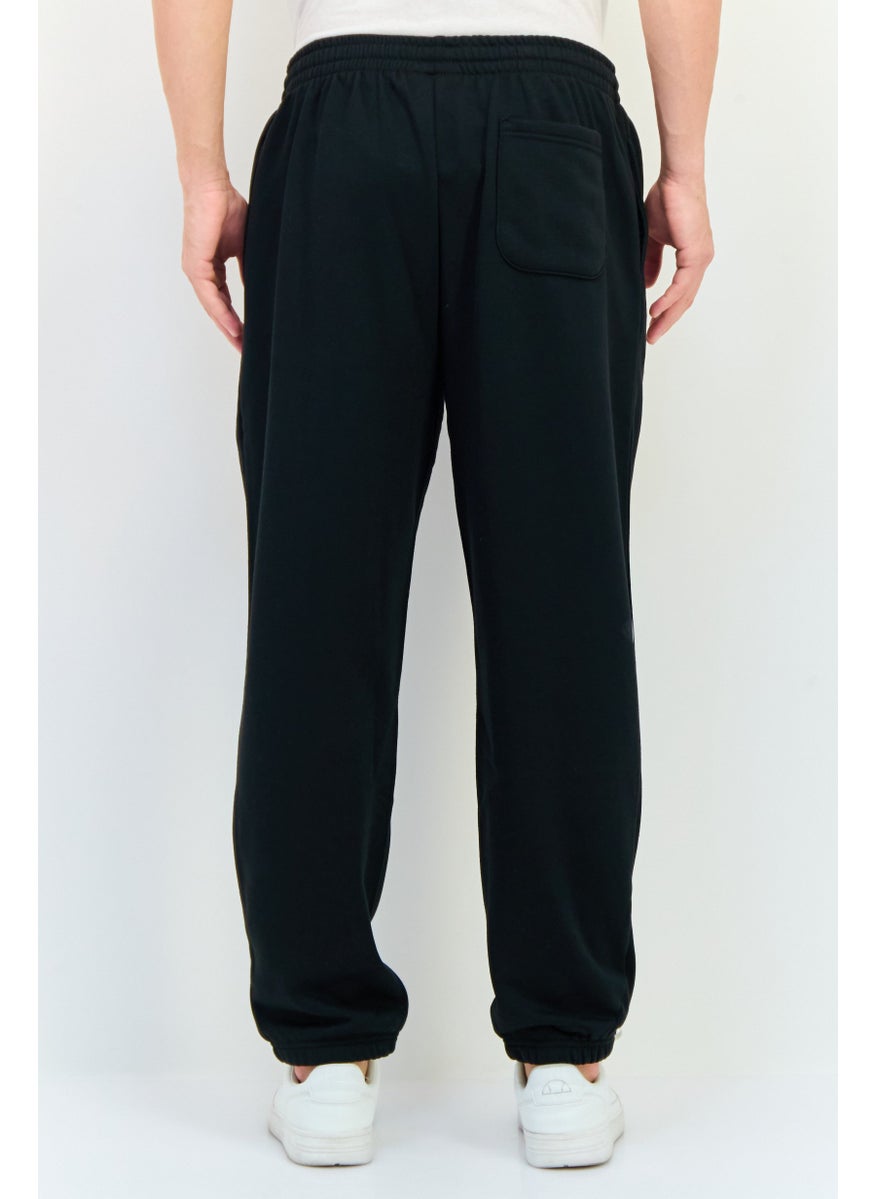 Core Elements Men Brand Logo Jogger Pants, Black  - Image 3