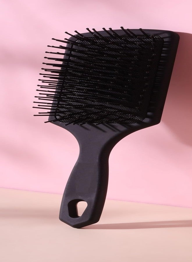 BLUSHIA Paddle Brush and Cushion Hair Brush - Large Square Air Cushion Paddle Brush with Ball Tip Bristles - Black Paddle Brush for Men and Women, Wet or Dry or Curly Hair - Image 1