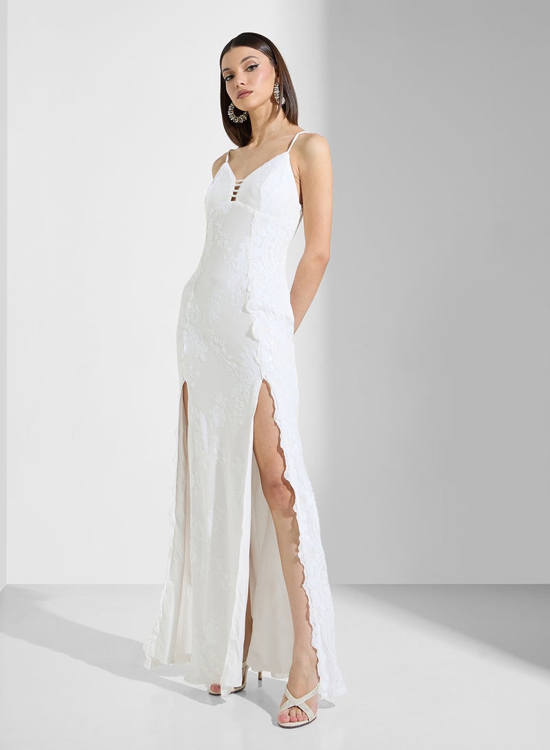 Ella Limited Edition Lace Overlay Maxi Dress - Image 1