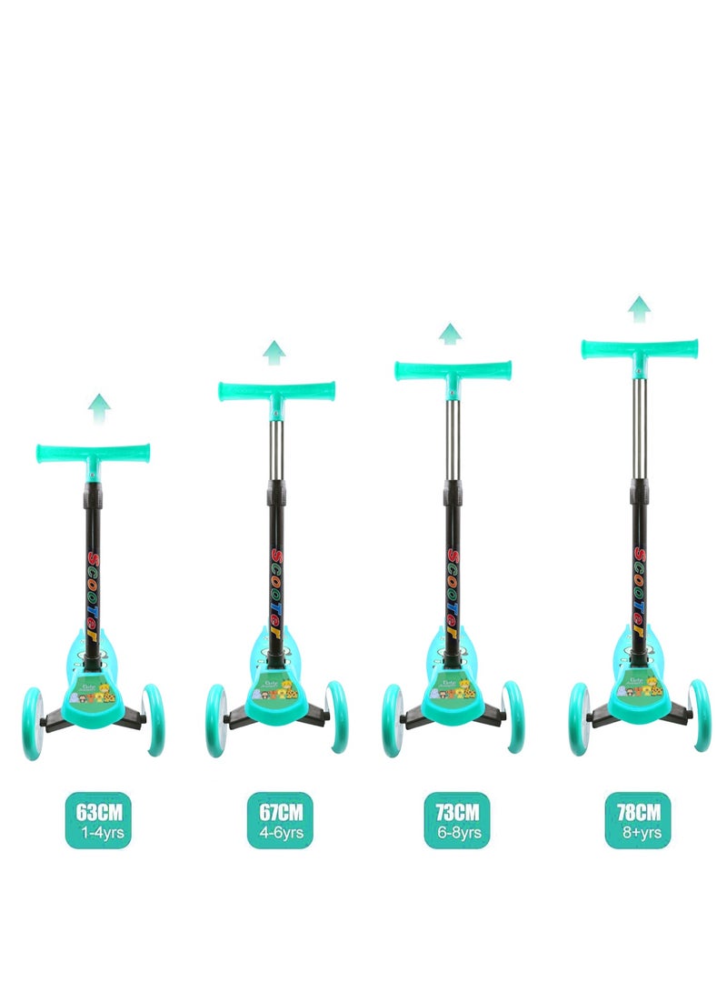 ال بي سكوتر للأطفال قابل للطي بثلاث عجلات مع ارتفاع قابل للتعديل وفرامل قدم - Image 5