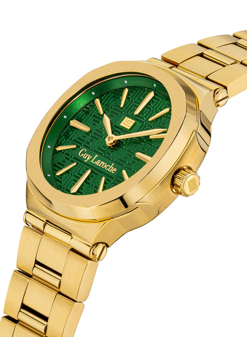 Guy Laroche Charlie Watch for Women with Gold Stainless Steel Bracelet 33 mm 5 Atm  - Image 2