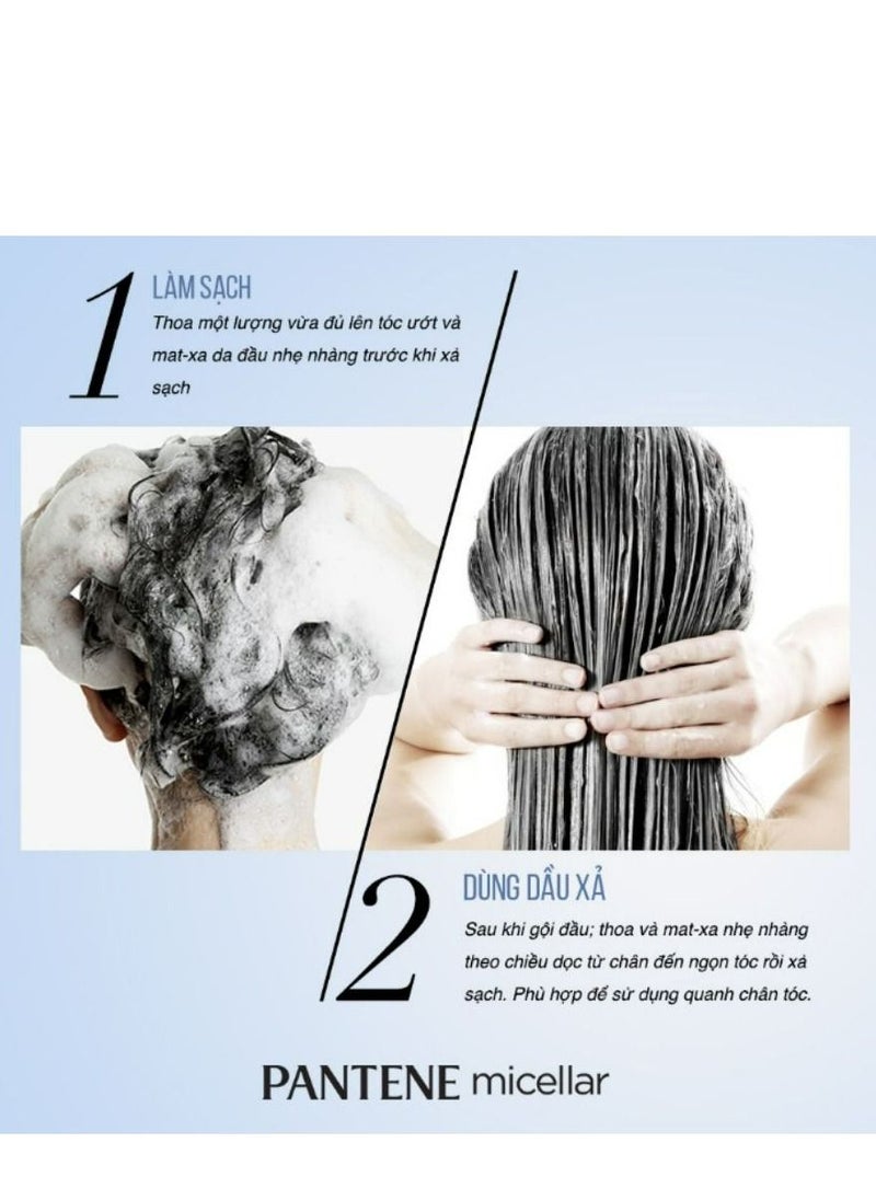 Pantene - Pantene Micellar Detox and Scalp Cleanse White Charcoal Shampoo 530ml. - Image 1