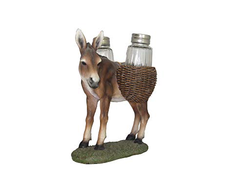 DWK Donkey Mule Animal Saddlebags Of Spice Figurine Salt Pepper Shakers Holder Kitchen Decor Centerpiece Farmers - Image 2