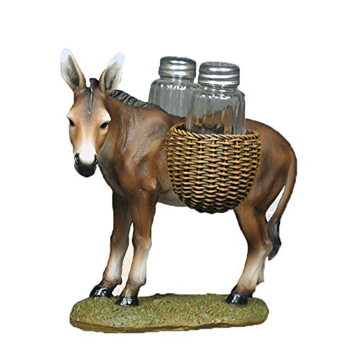 DWK Donkey Mule Animal Saddlebags Of Spice Figurine Salt Pepper Shakers Holder Kitchen Decor Centerpiece Farmers - Image 3
