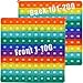 PETBSNVB Double Side 1 100 200 Popper Chart Pop 200 Poper with Numbers Square Popper for Elementary Fidget Sensory Toy Montessori Educational Gift for Kindergarten Classroom Kids 3 4 5 Year Old - Image 2