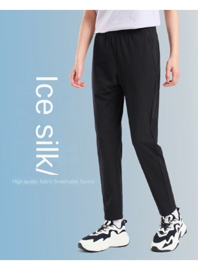 XTEP Ice Silk Breathable】women's Sport Pants, Breathable Knit Pants, Fashionable, Comfortable, Simple Training Women's Sport Pants - Image 1