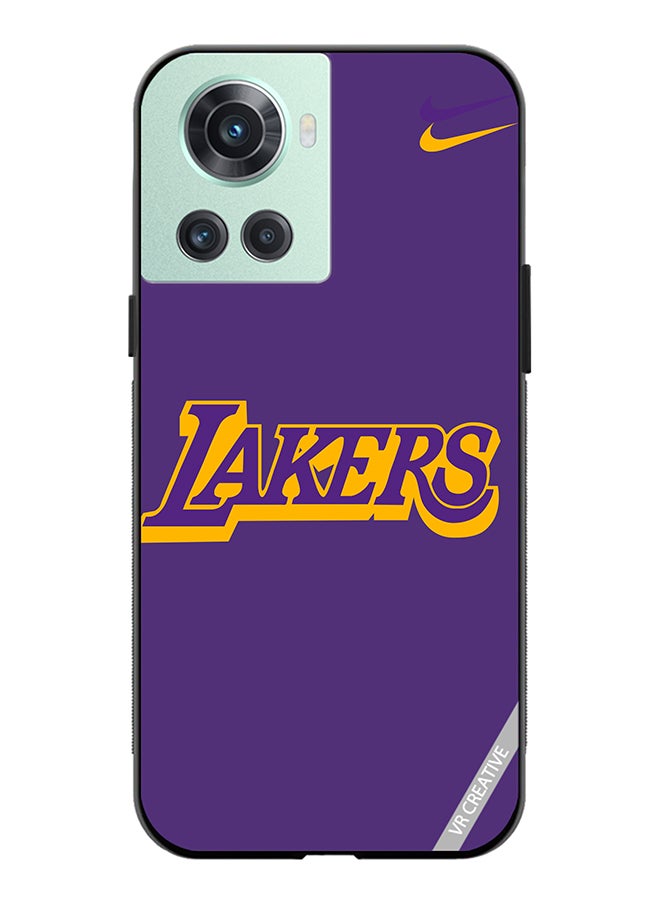 VR CREATIVE Protective Case Cover For OnePlus Ace Lakers Purple Design Multicolour  - Image 1