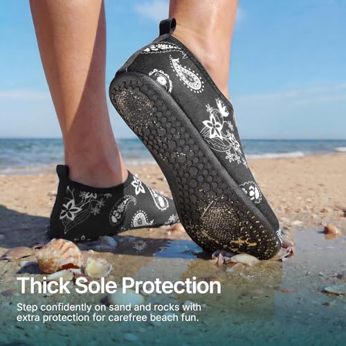 ATHMILE Water Shoes for Women Men QuickDry Aqua Socks Swim Beach Barefoot Yoga Exercise Wear Sport Accessories Pool Camping Must Haves Adult Youth Size 78Women67Men - Image 3