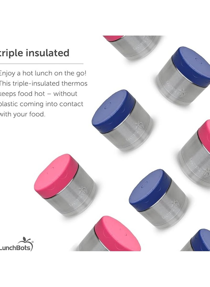 لانش بوتس برطمان طعام حراري حاوية ستانلس ستيل معزولة بغطاء بفتحة تهوية 350 مل، زهري - Image 5