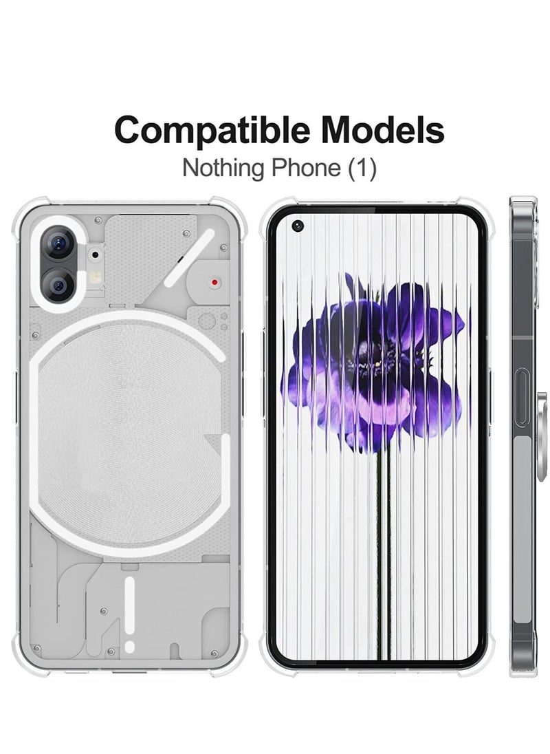Raxoom Nothing Phone 1 Case with 2 Pack Tempered Glass Screen Protector, Crystal Clear TPU Silicone Case with Airbag Corners, Drop Protection Cover For Nothing Phone 1 - Image 4