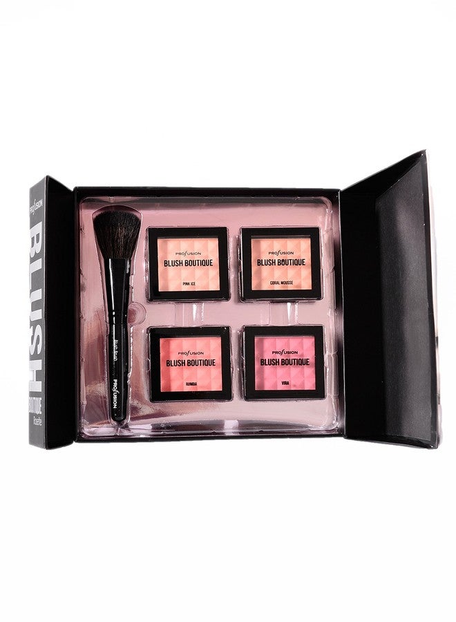 Profusion Cosmetics Profusion blush boutique rosette palette with a blush brush and 4 blushes
