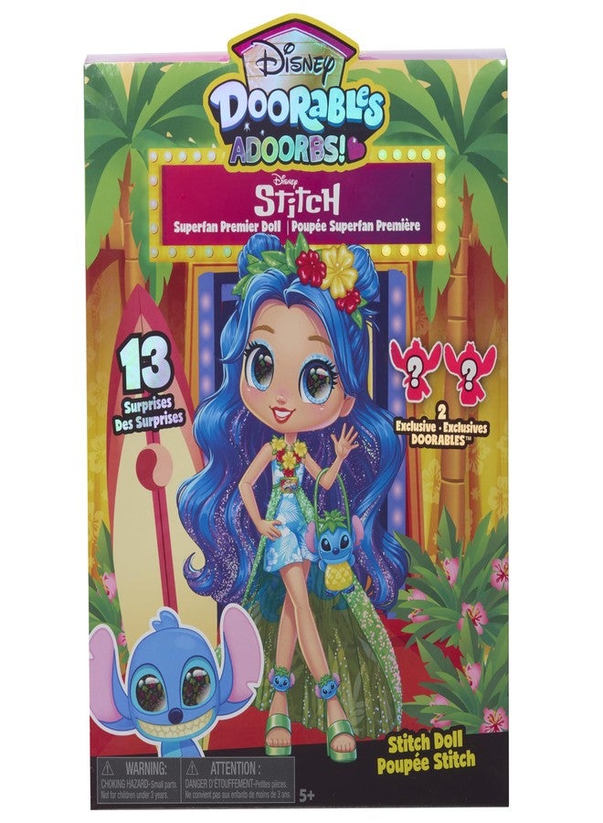 Just Play Disney Doorables ADOORBS Deluxe Stitch Superfan Doll, 2 Exclusive Figures, Movie Premiere, UNbox 10 Mini Accessories, Toy Gift for Collectors, Fans, Tweens, Girls & Kids 5 and Up - Image 1