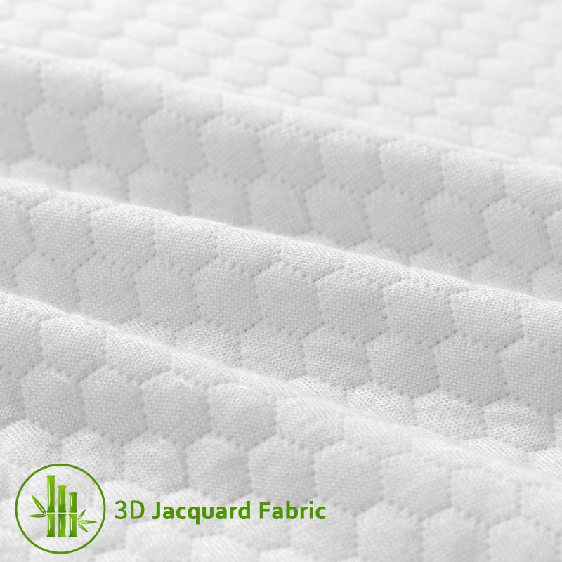 Moonsea Mattress Topper Cover (Cover Only) Twin Size, 3-4 Inch Zippered Viscose Made from Bamboo Cover for Latex Mattress Topper, Removable Memory Foam Mattress Topper Cover with Straps - Image 2