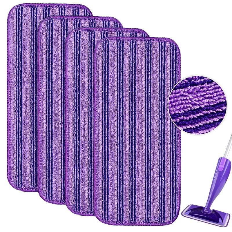 GFRED Updated & Innovative Cationic Mop Pads for Swiffer Wet Jet and Most Velcro 10" 11" 12" Spray Mops, Reusable Swiffer Wet Jet Mop Pads Replacement - Image 1