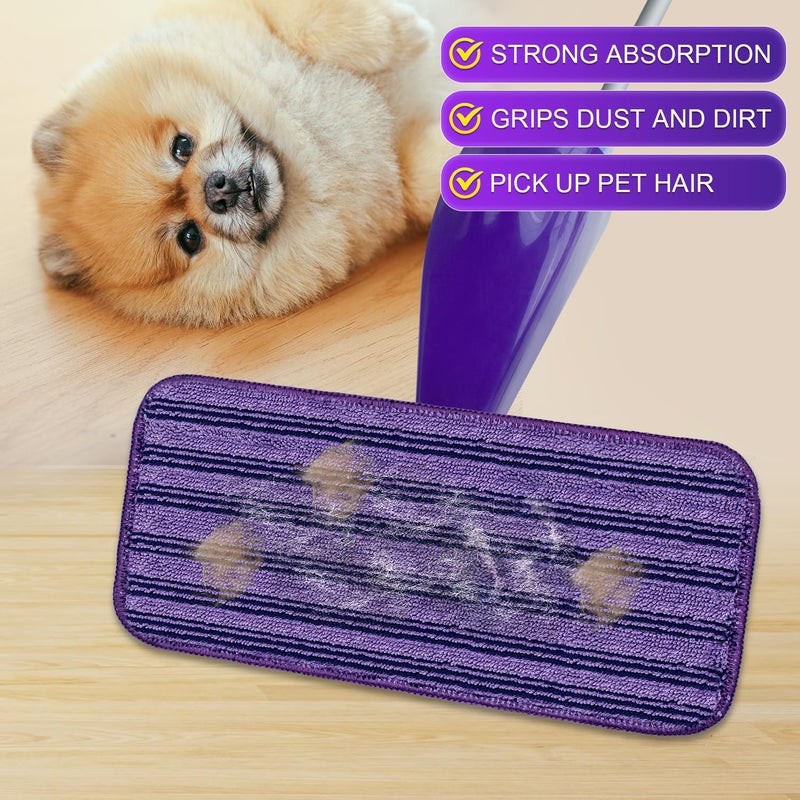 GFRED Updated & Innovative Cationic Mop Pads for Swiffer Wet Jet and Most Velcro 10" 11" 12" Spray Mops, Reusable Swiffer Wet Jet Mop Pads Replacement - Image 4