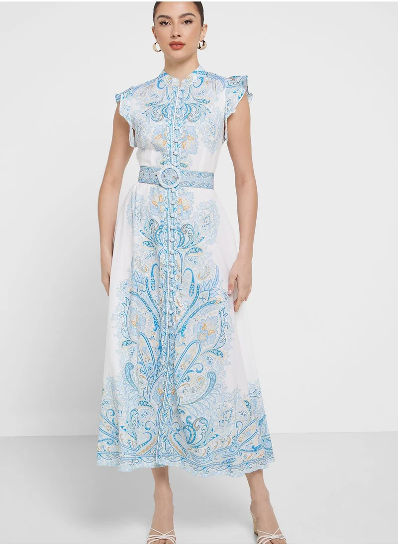Khizana Abstract Print Dress