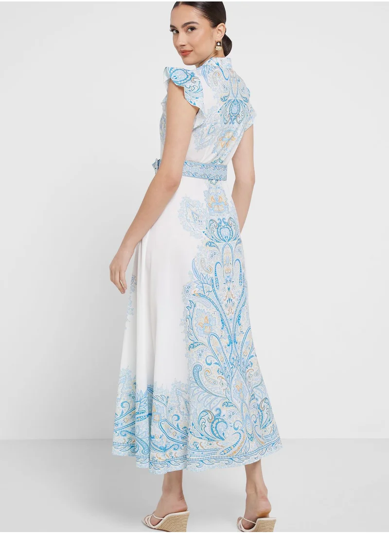 Khizana Abstract Print Dress