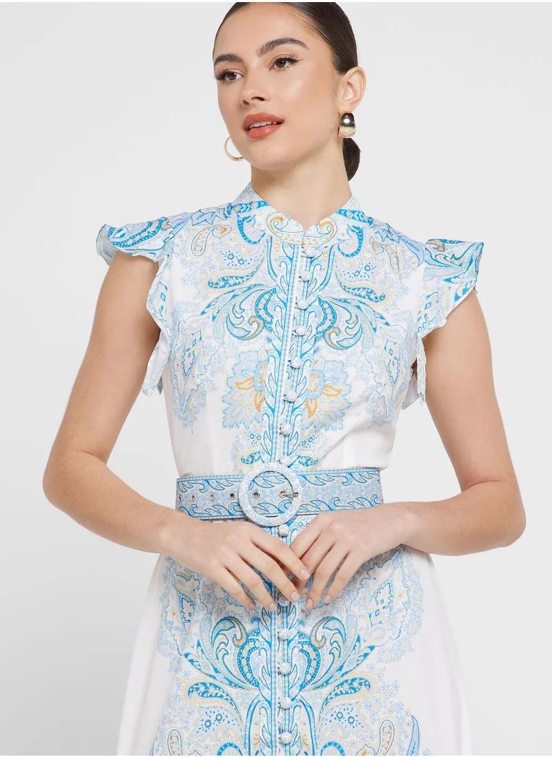 Khizana Abstract Print Dress