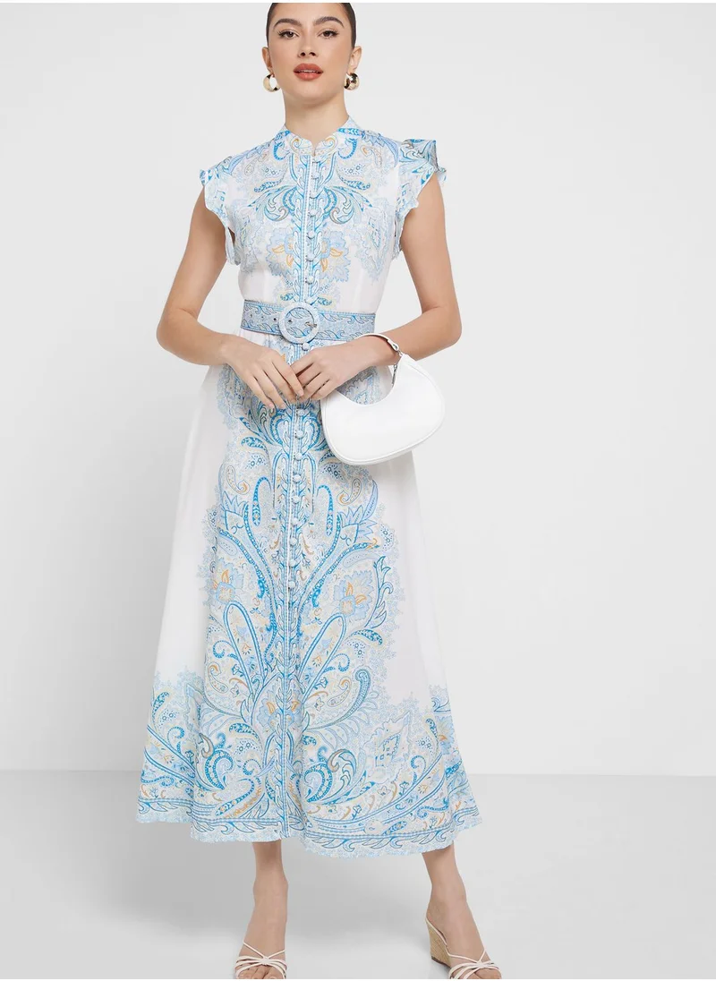 Khizana Abstract Print Dress