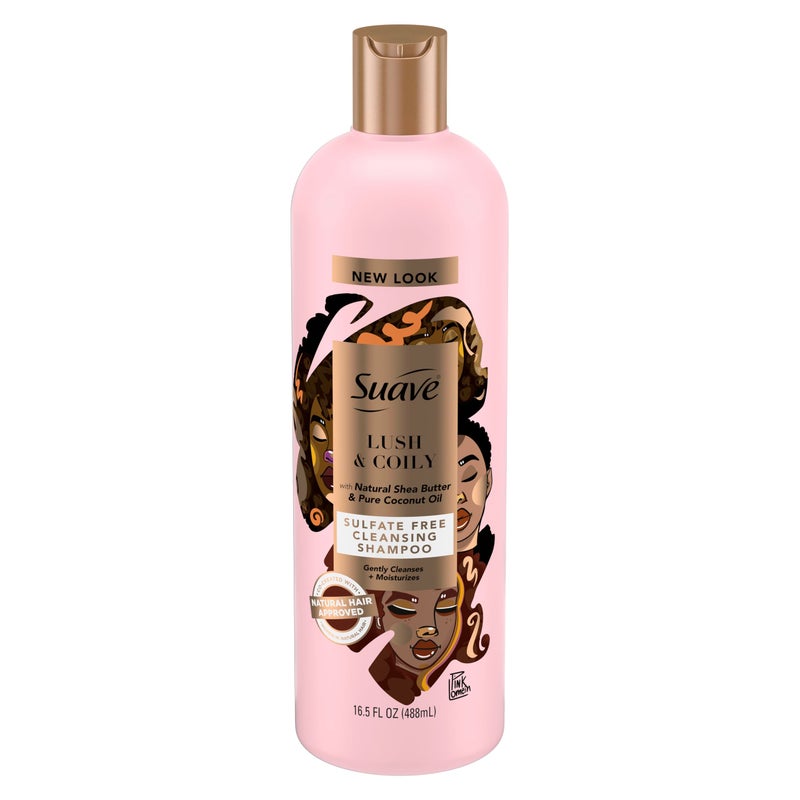 Suave Professionals Natural Shea Butter & Pure Coconut Oil Sulfate-Free Cleansing Shampoo,16.5 Fluid Ounces - Image 1