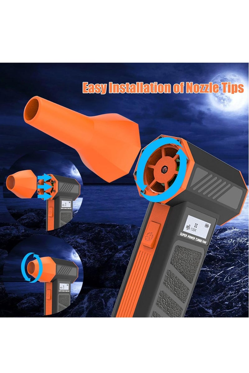 ايتي لايف منفضة هواء كهربائية - منفاخ هواء مضغوط لاسلكي قابل لإعادة الشحن، 130000 دورة في الدقيقة، منفاخ غبار قابل للتعديل بأربع سرعات مع ضوء LED، منفضة محمولة لتنظيف لوحة مفاتيح الكمبيوتر والسيارة والهواء الطلق - Image 4