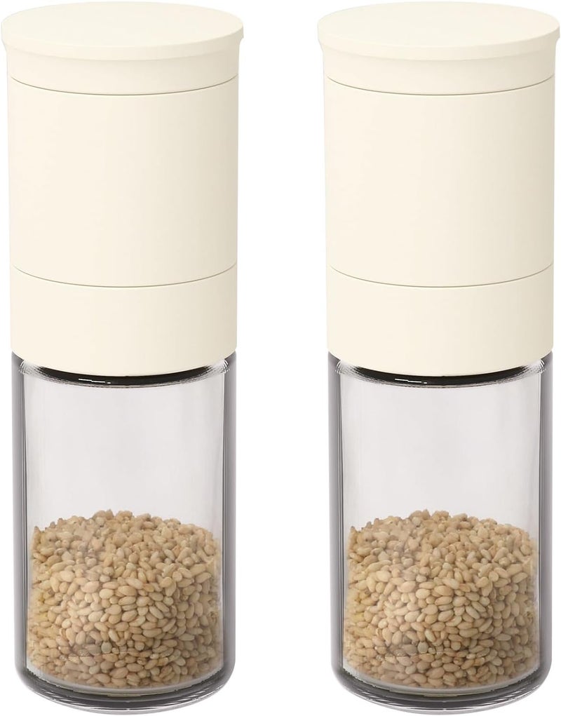 IPPINKA Adjustable Grind Sesame Mill with Ceramic Blades - Set of 2 - Made in Tsubame Sanjo in Japan - Image 1