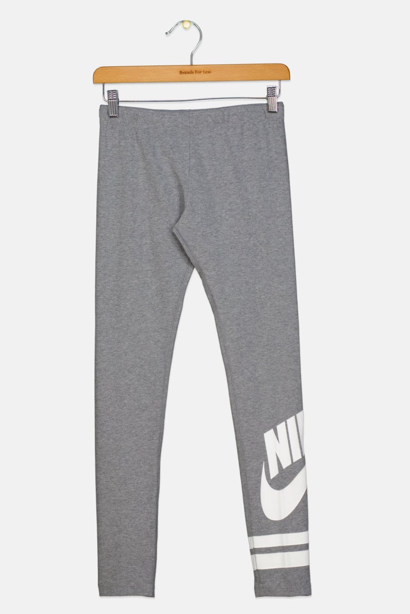 Nike Kids Girl Pull On Training Leggings, Grey - Image 1