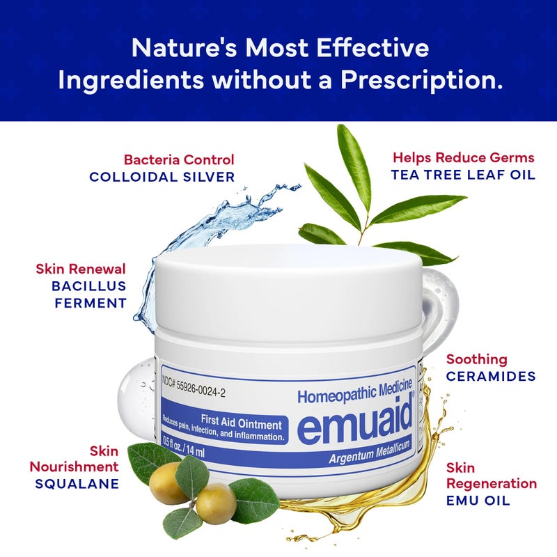 emuaid Ointment for Eczema and Psoriasis Relief, Reduces Itching, Pain, Swelling, Regular Strength Treatment for 100+ Skin Conditions, Steroid and Chemical-Free, Suitable for All Ages, 2oz - Image 5