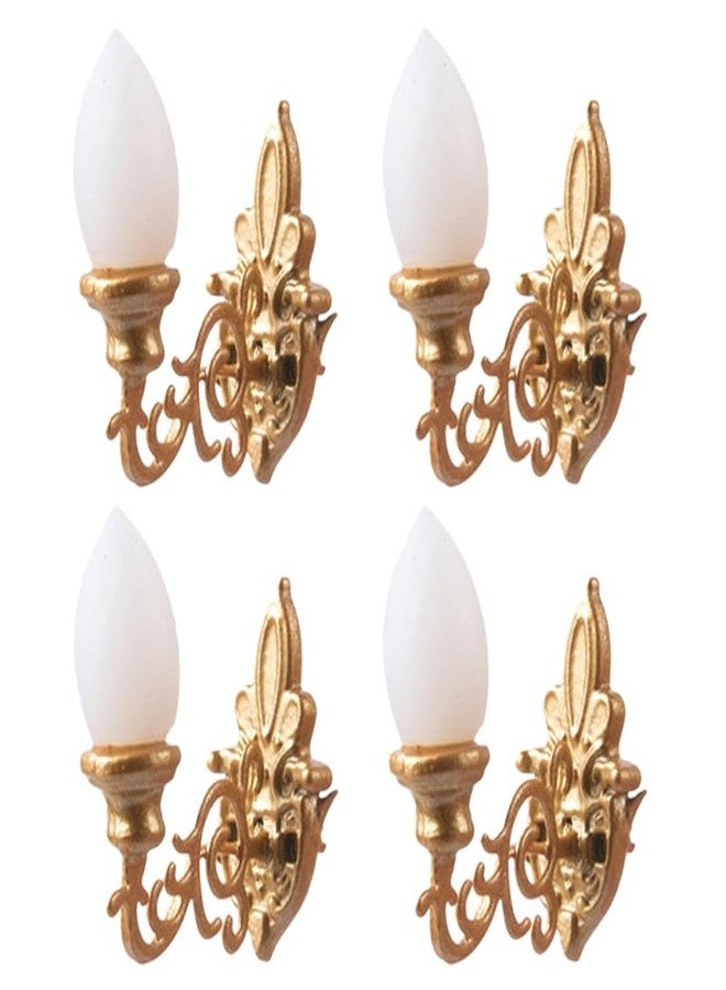 VOSAREA 4pcs Dollhouse Wall Lights Miniature Wall Lamp Model Simulated Lights for Mini House Accessories Sand Table Decorations - Image 1