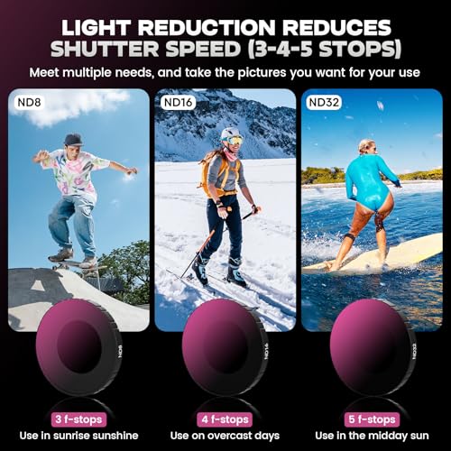 MINGVEN Osmo Nano ND Filter Set with Screen Protector, CPL + ND Filters for DJI Osmo Nano Standard Combo Accessories, 4 Pack (CPL, ND8, ND16, ND32) - Image 5