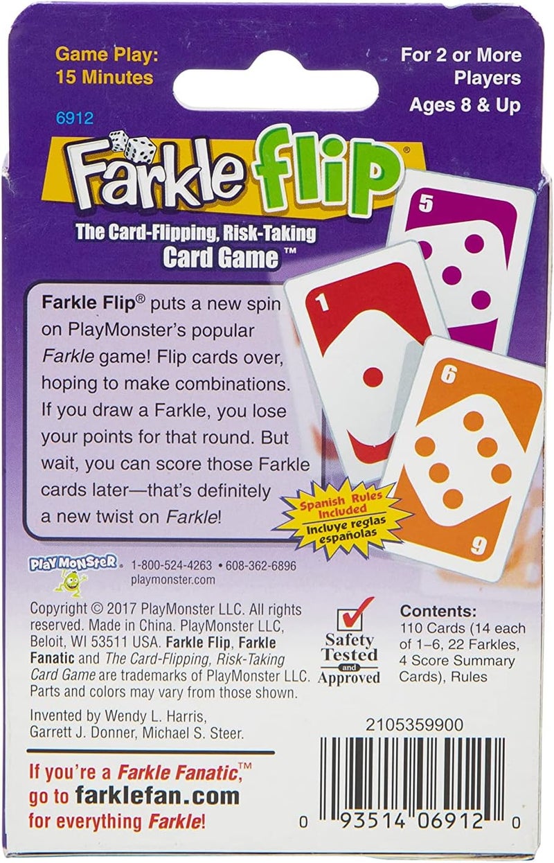 PlayMonster Farkle Flip Card Game for 2 or More Players Ages 8 and Up - Image 3