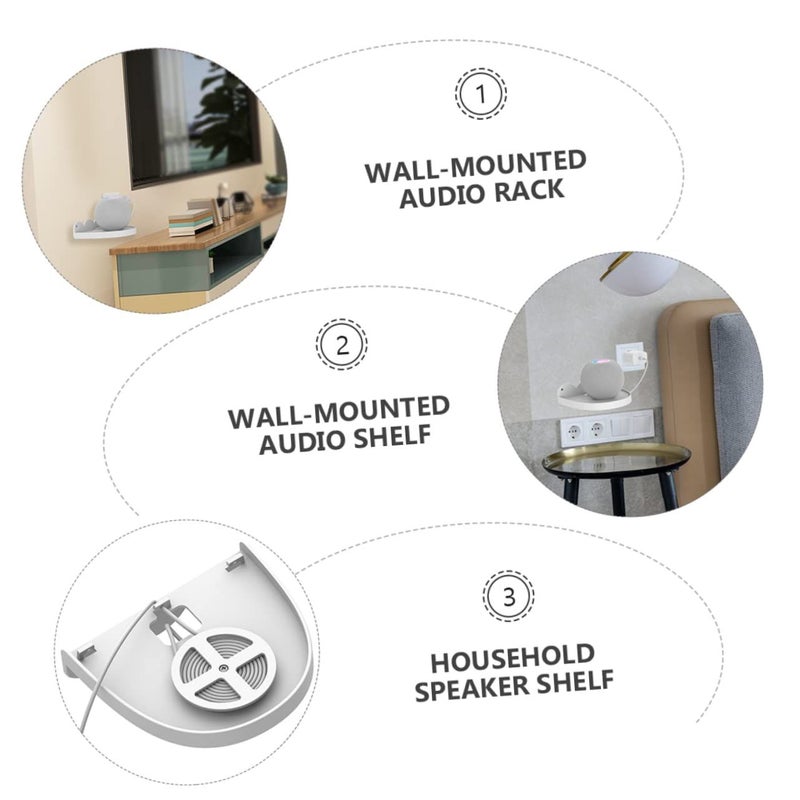 Space Saving Wall Mount Speaker Bracket Stand Storage Rack - Image 3