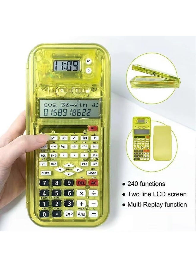 مجموعة أدوات الرياضيات والآلة الحاسبة العلمي والتي تضم آلة حاسبة وأدوات هندسية، هي مجموعة الأدوات المكتبية المثالية للمرحلة الثانوية - Image 1