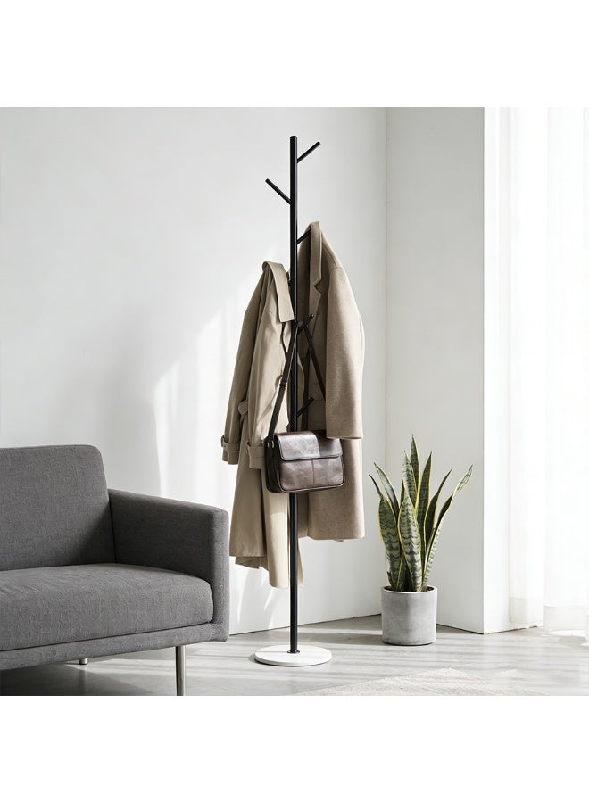 POWER Freestanding Coat Rack , Heavy Duty Metal Clothes Hanger Stand with Multi Hooks, Luxury Coat Tree for Entryway Bedroom Living Room Organizer - Image 1