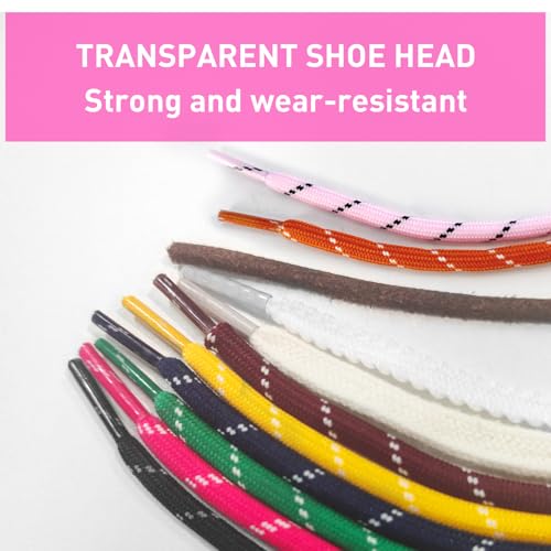 NDTEZUGT Mixed Color Round Shoe Laces for Miu Miu Sneaker, Flat Leather Shoelaces Replacement Laces kit (Multicolor-Orange) - Image 5