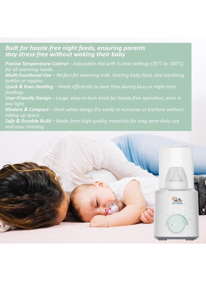 Cute 'n' Cuddle Electric Portable Milk Warmer + Disposable Baby Changing Mats (180 Pack, Pink) – Dual Heating Bottle Warmer with Glass Lid, BPA-Free, Travel-Friendly Ultra Absorbent Waterproof Diaper Liners 60x90cm. - Image 5