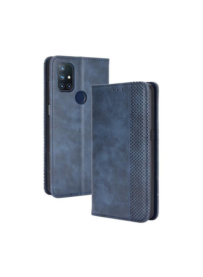 اس-توب جراب لهاتف OnePlus Nord N10 5G بمشبك مغناطيسي بتصميم حصان مجنون بتصميم كلاسيكي، جراب جلدي أفقي قلاب مع حامل وفتحات للبطاقات وإطار للصور - Image 1